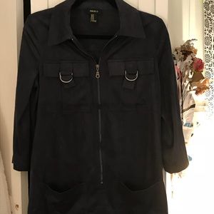 Forever 21 suede navy dress